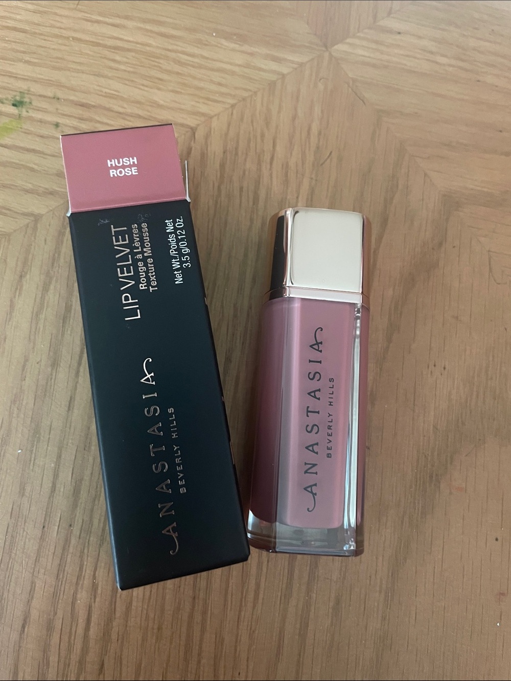 Anastasia Lip Velvet Liquid Lipstick — Hush Rose (Mauve Pink)